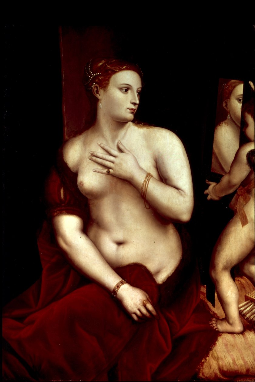 Venus foran spejlet af Tiziano Vecelli