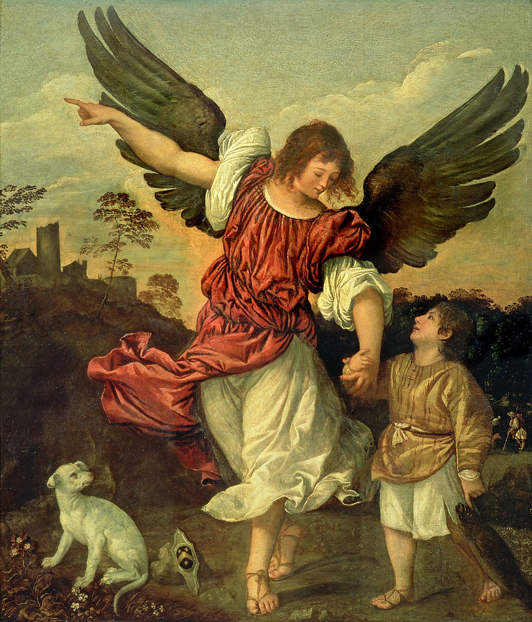 Raphael og Tobias, 1507-8 af Tiziano Vecelli