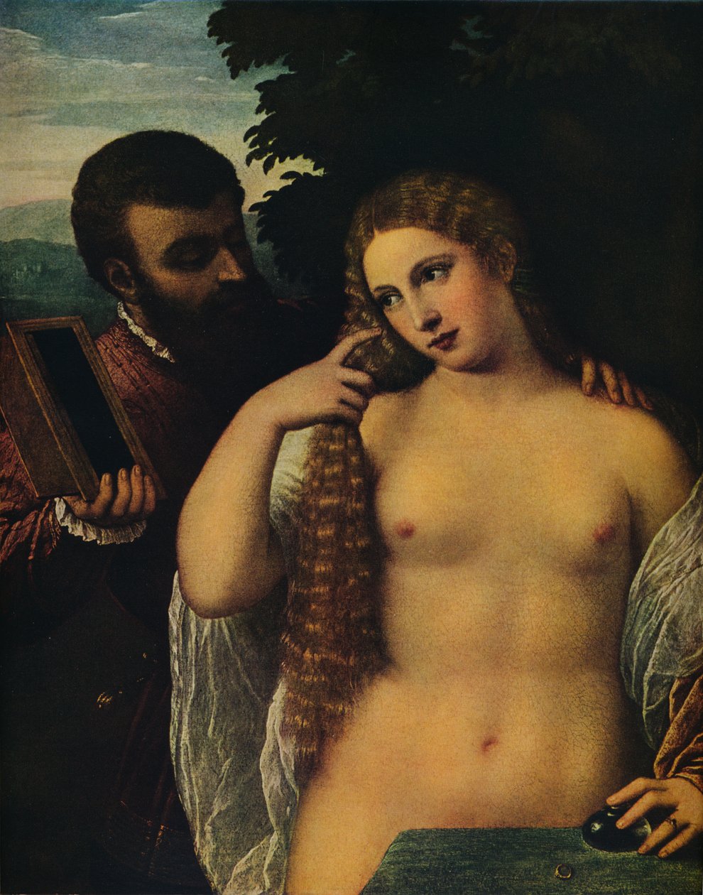 Allegori Alfonso dEste og Laura Dianti, 1500-tallet af Tiziano Vecelli
