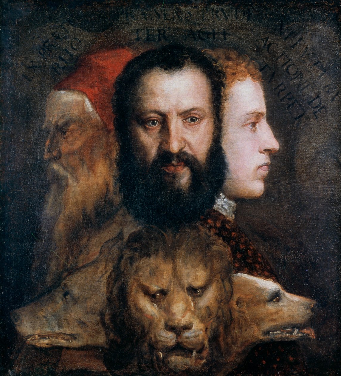 Allegory of Prudence, c1565-1570. af Tiziano Vecelli