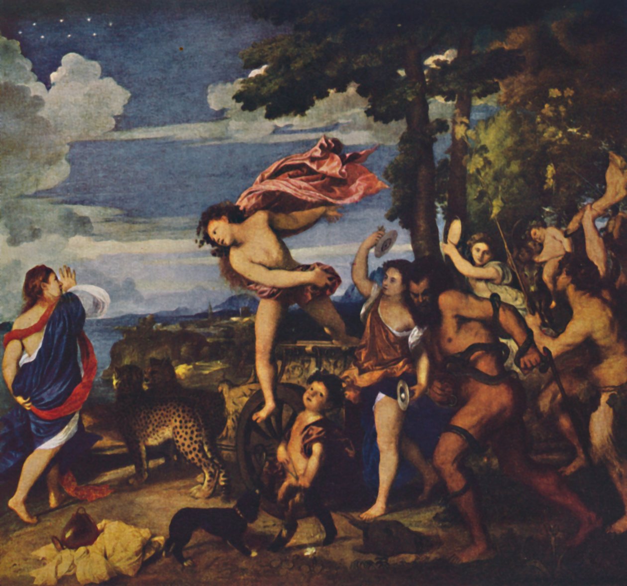 Bacchus og Ariadne, 1520-1523, c1950. af Tiziano Vecelli