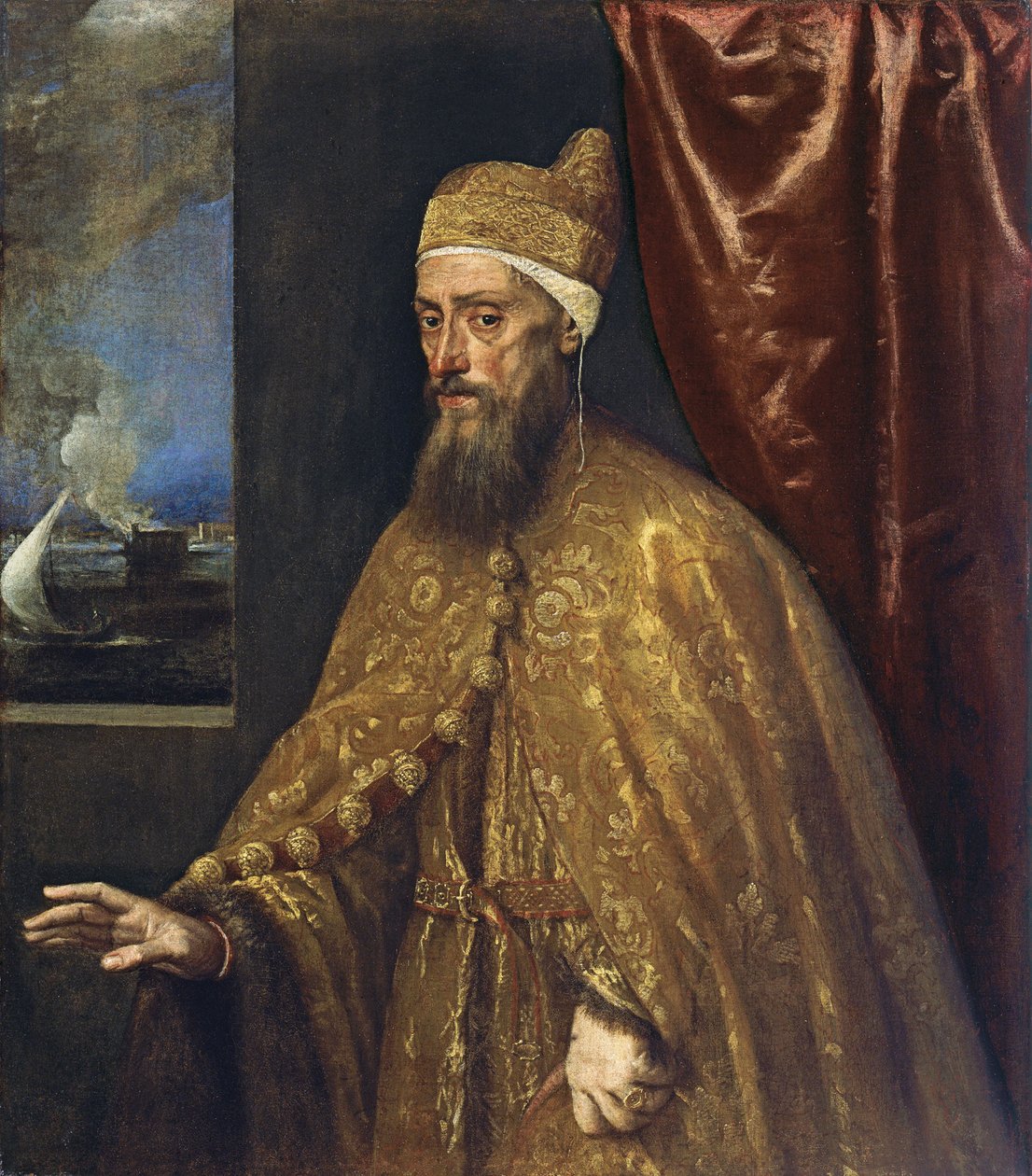 Portræt af Doge Francesco Venier af Tiziano Vecelli