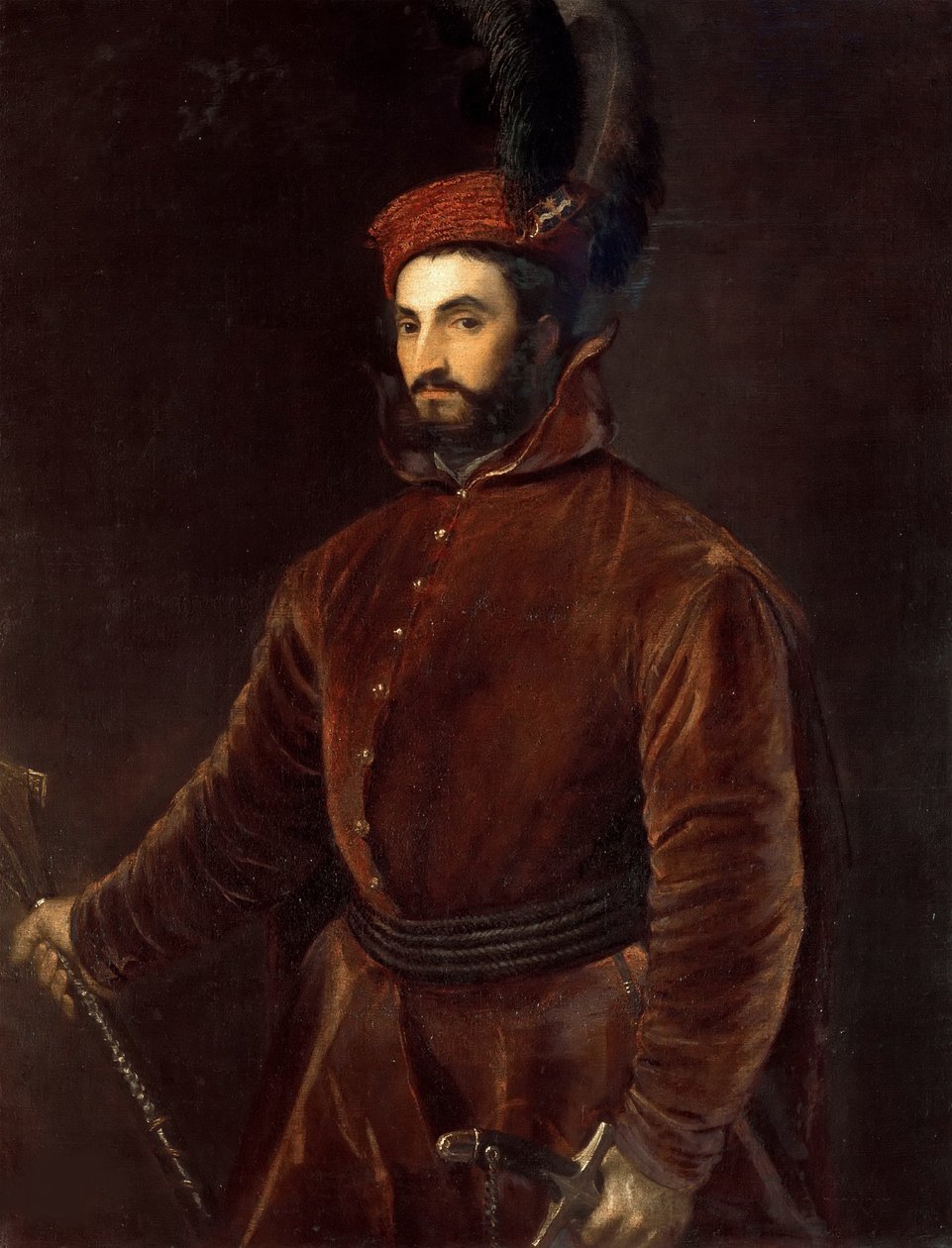 Portræt af Ippolito de Medici 1511-1535, ca 1533-1534. af Tiziano Vecelli