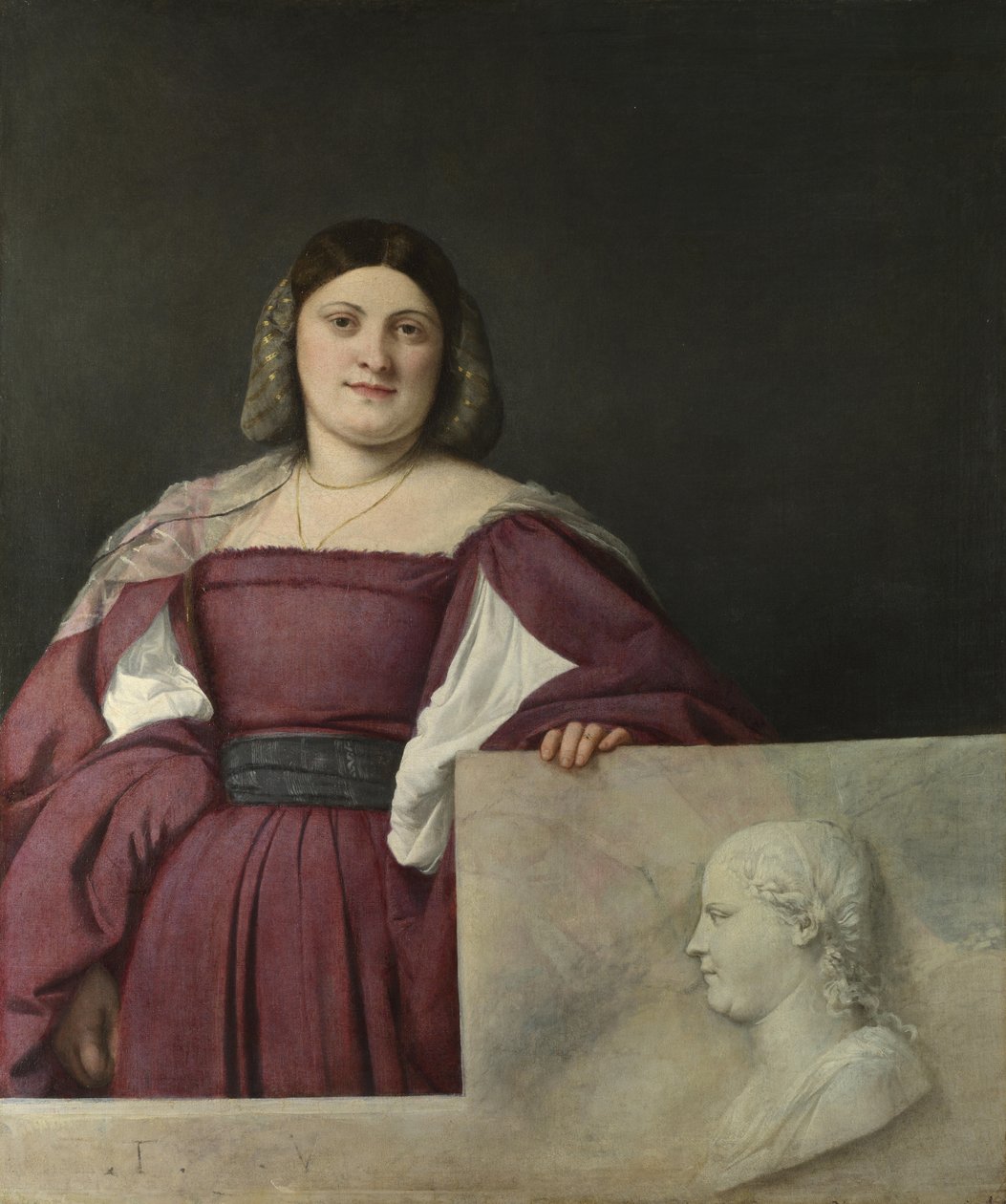 Portræt af en dame La Schiavona, ca. 1510 af Tiziano Vecelli