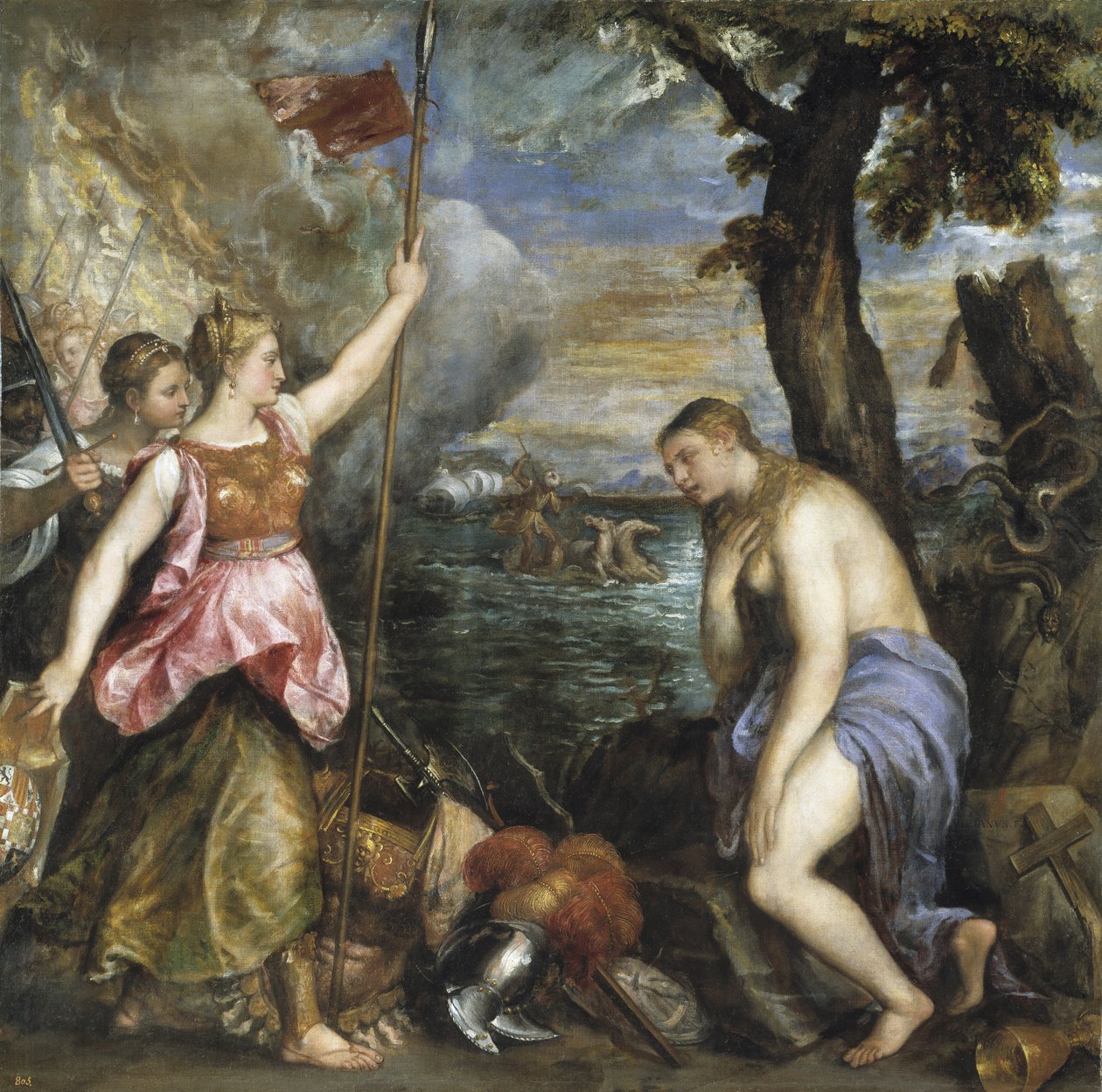 Religion reddet af Spanien af Tiziano Vecelli