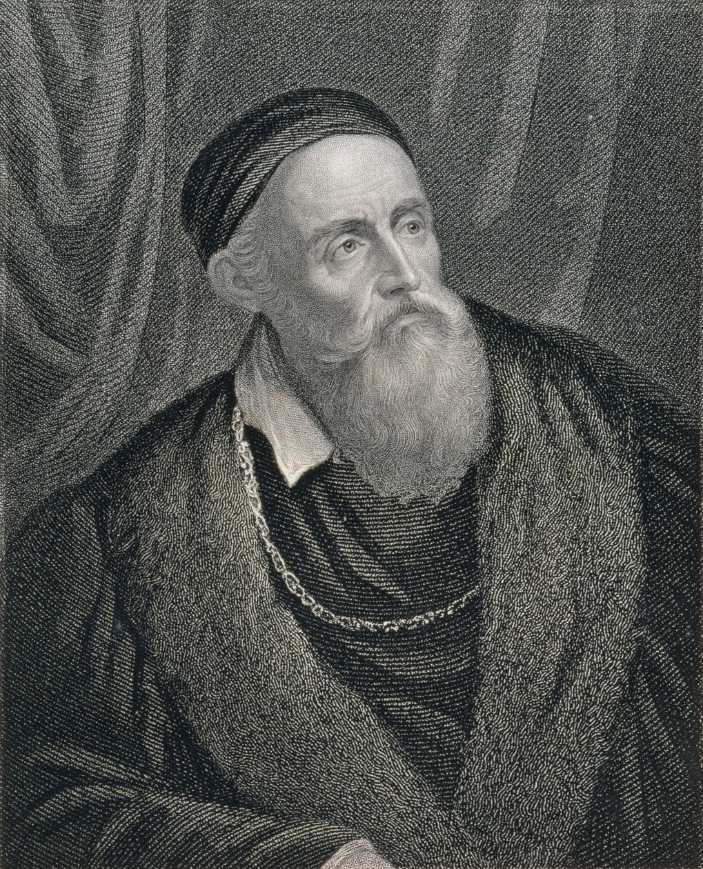 Selvportræt, graveret af William Holl (1807-71) udgivet af William Mackenzie af Tiziano Vecelli