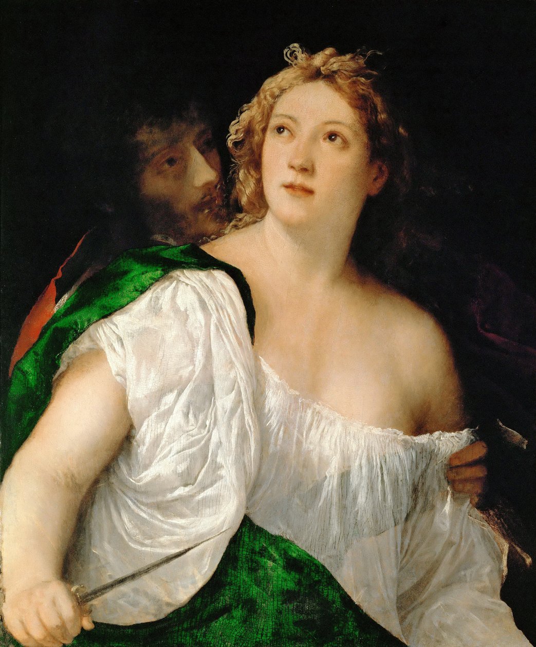 Tarquinius og Lucretia, 1516-1517 af Tiziano Vecelli