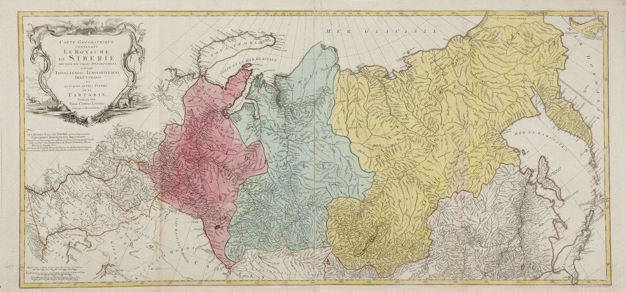 Kort over det russiske imperium af Tobias Conrad Lotter