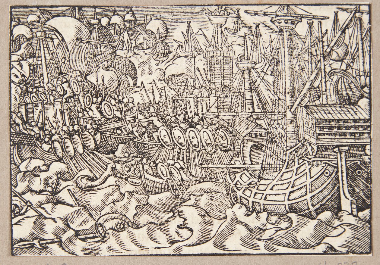 Gaius Duillius sejrer i et søslag over kartaginienserne af Tobias Stimmer