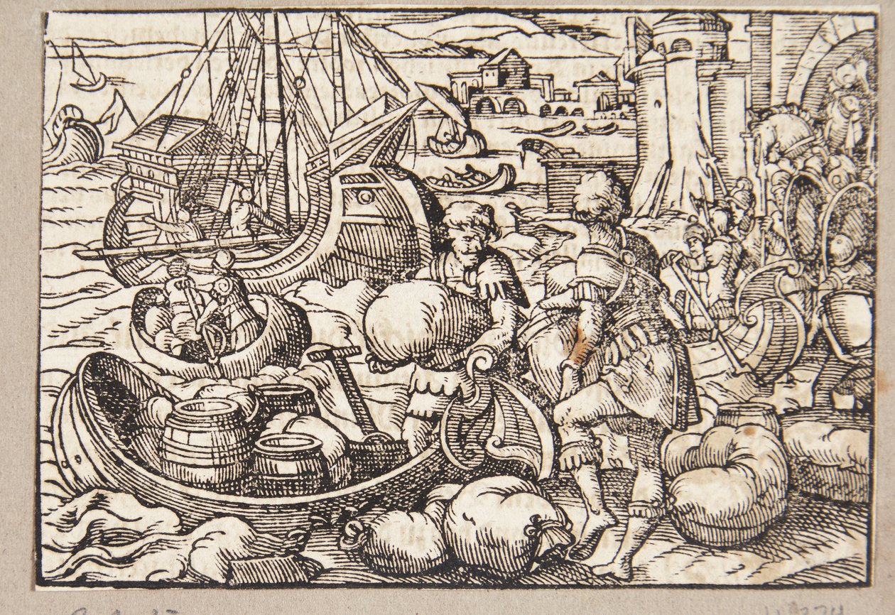 Gaius Lutatius besejrer Karthagos flåde af Tobias Stimmer