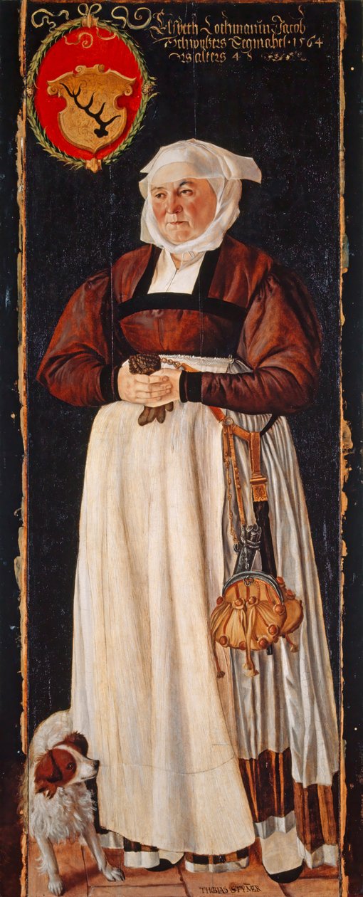 Portræt af Eslbeth Lochmann, hustru til Jacob Schwytzer, 1564 af Tobias Stimmer