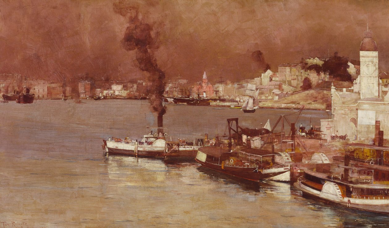 En efterårsmorgen, Milsons Point, Sydney af Tom Roberts