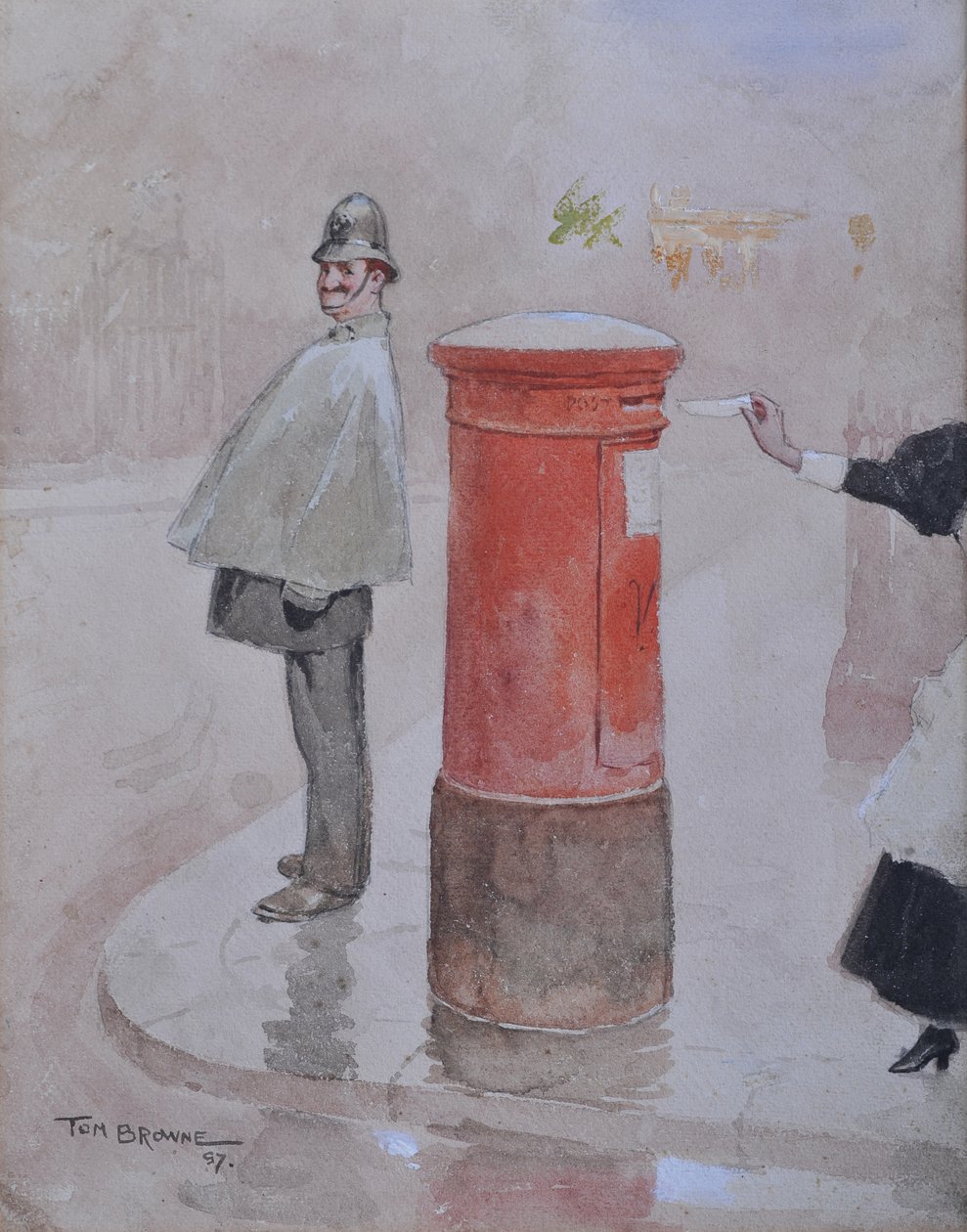 Billet-mignon, 1897 (blyant & wc på papir) af Tom Browne