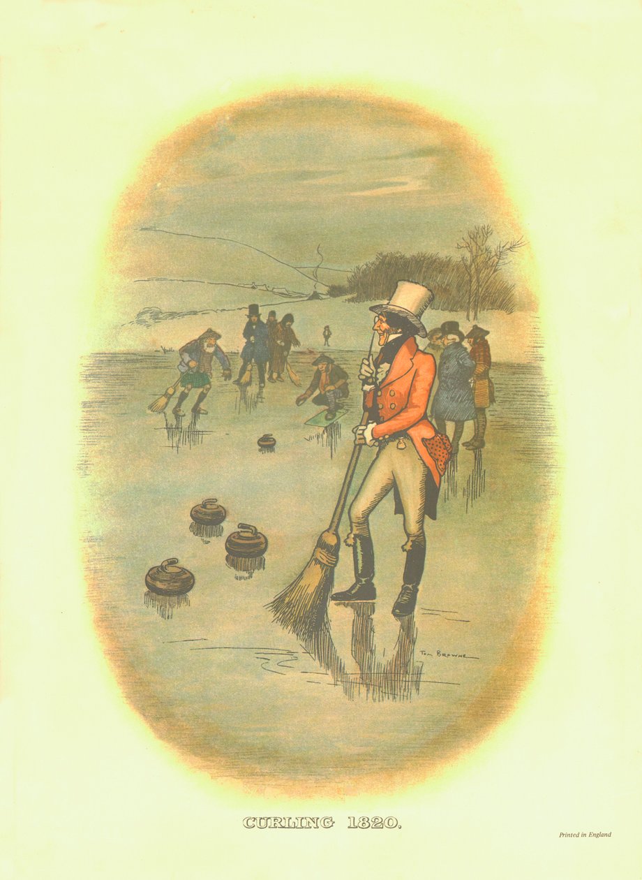 Curling, 1820, c1910. af Tom Browne