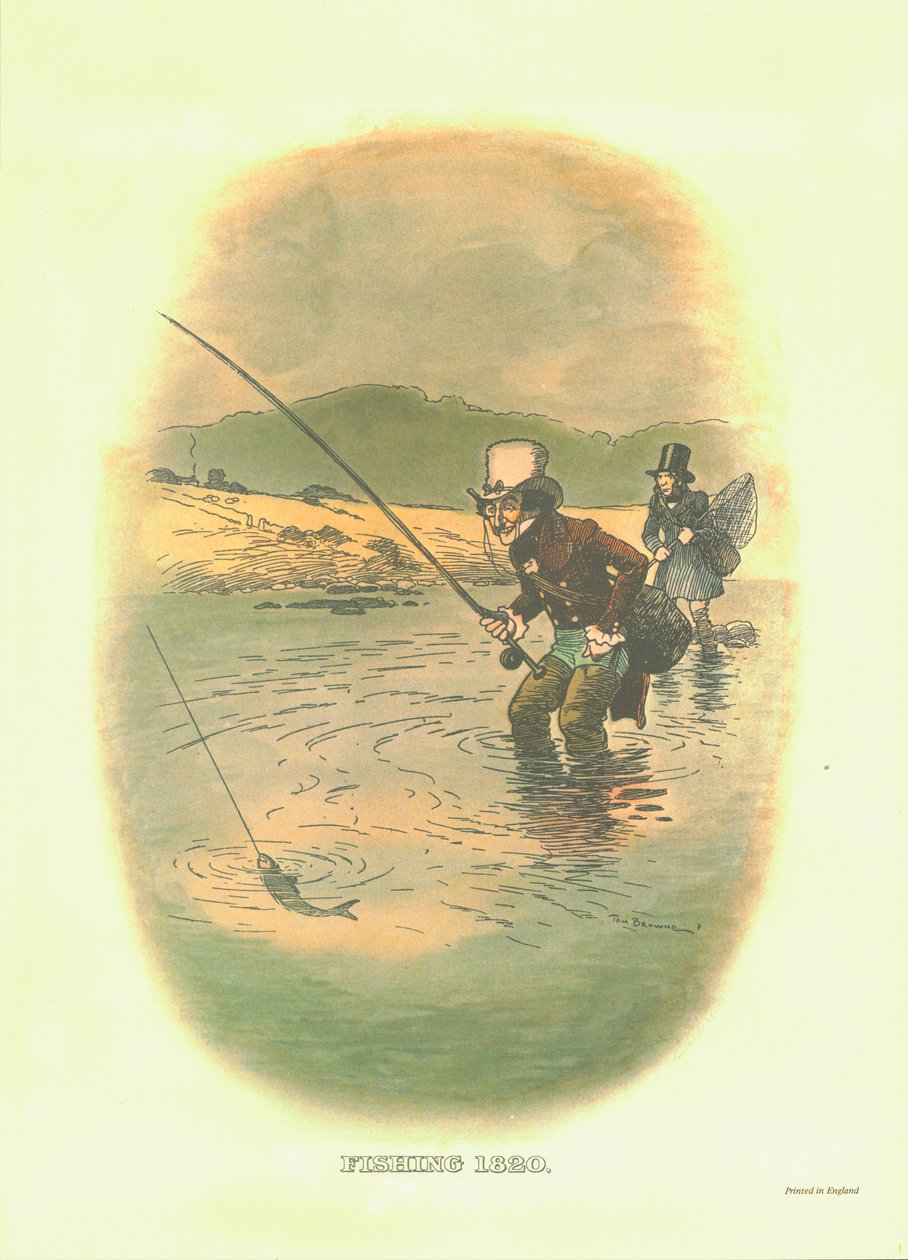 Fiskeri, 1820, c1910. af Tom Browne