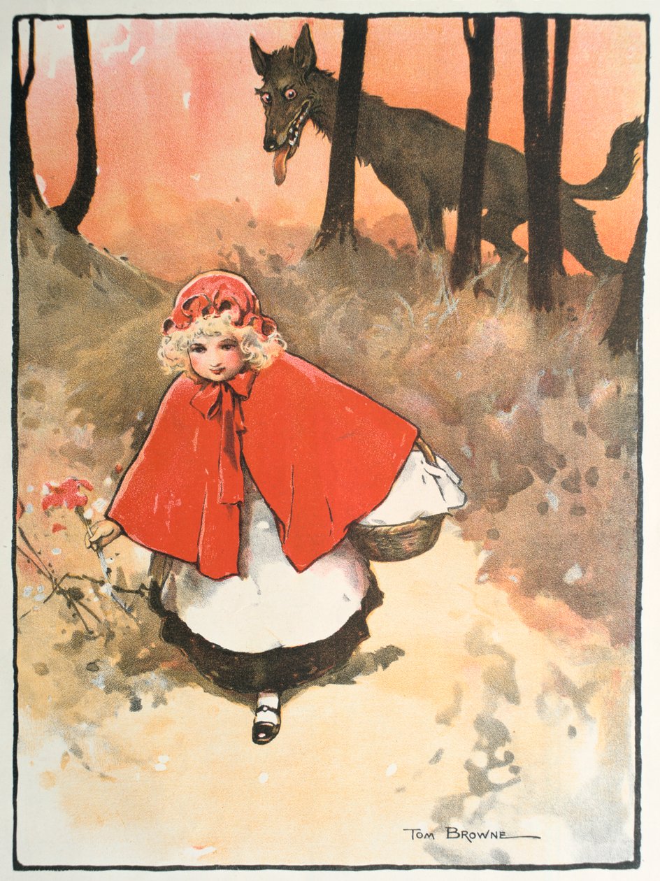 Scene fra Rødhætte, 1900 af Tom Browne