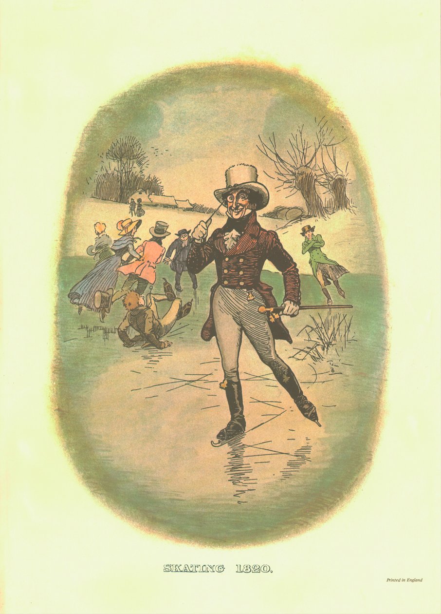 Skøjteløb, 1820, c1910. af Tom Browne