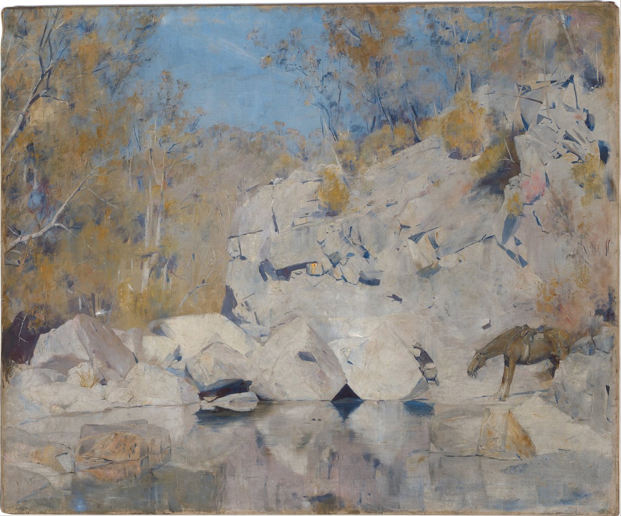 I et hjørne på Macintyre, 1895 af Tom Roberts
