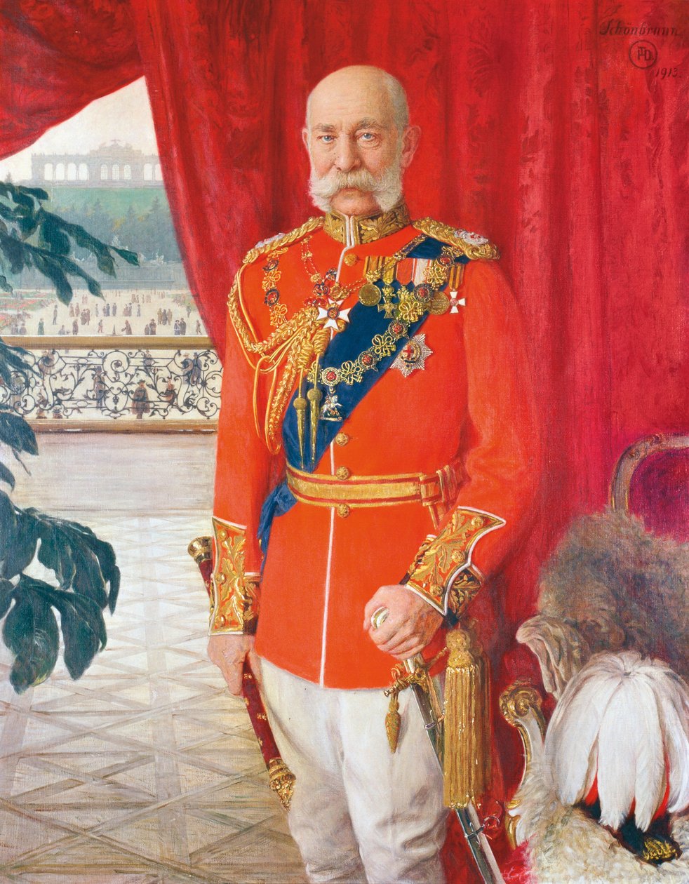 Kejser Franz Joseph I i gallauniform af en britisk feltmarskal af Tom von Dreger