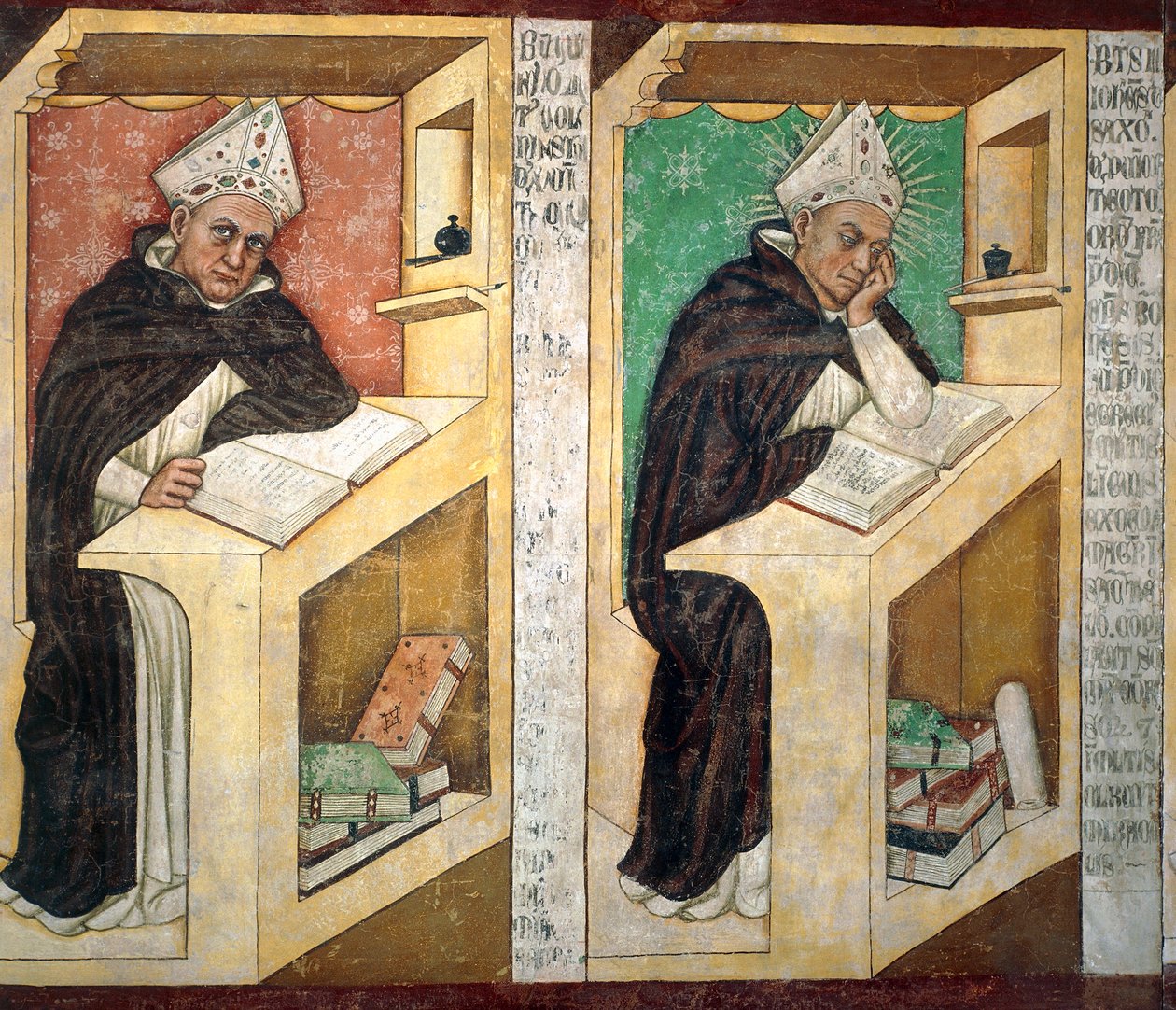 St Albert Great, detalje fra Cycle of Forty Illustrious Members of Dominican Order af Tomaso da (late 15th century) Modena