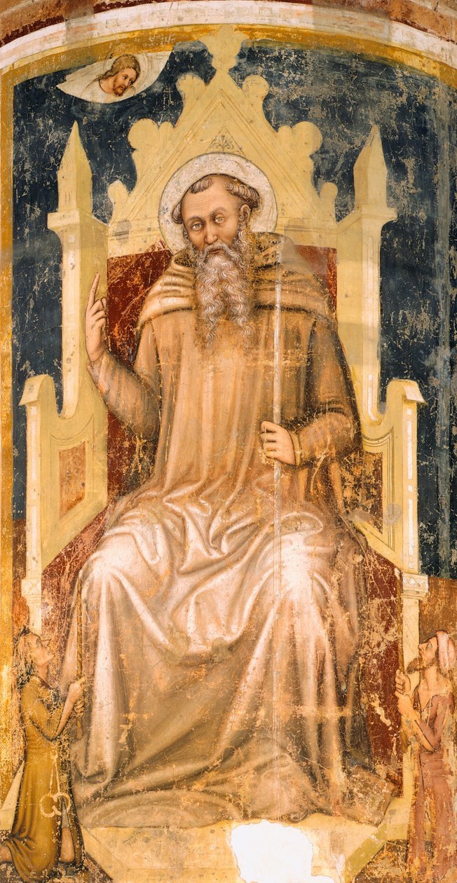 St Romuald af Tommaso da Modena (1326-1379), fresco, San Nicolo-kirken, Treviso af Tomaso da (late 15th century) Modena