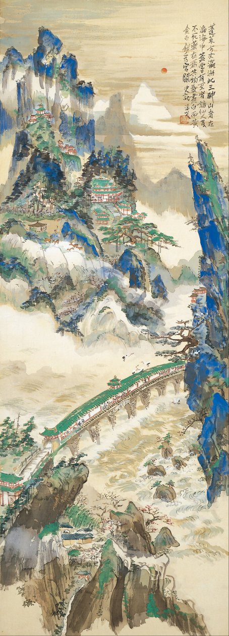 Mount Penglai (Udødeliges bjerg) af Tomita Keisen