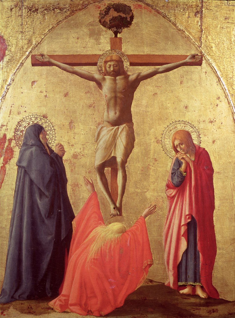 Crucifixion, 1426 (tempera på panel) af Tommaso Masaccio