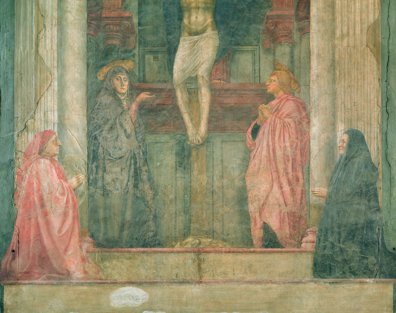 The Trinity, 1427-28 (detaljer) (se også 173689-91, 200125-200130) af Tommaso Masaccio