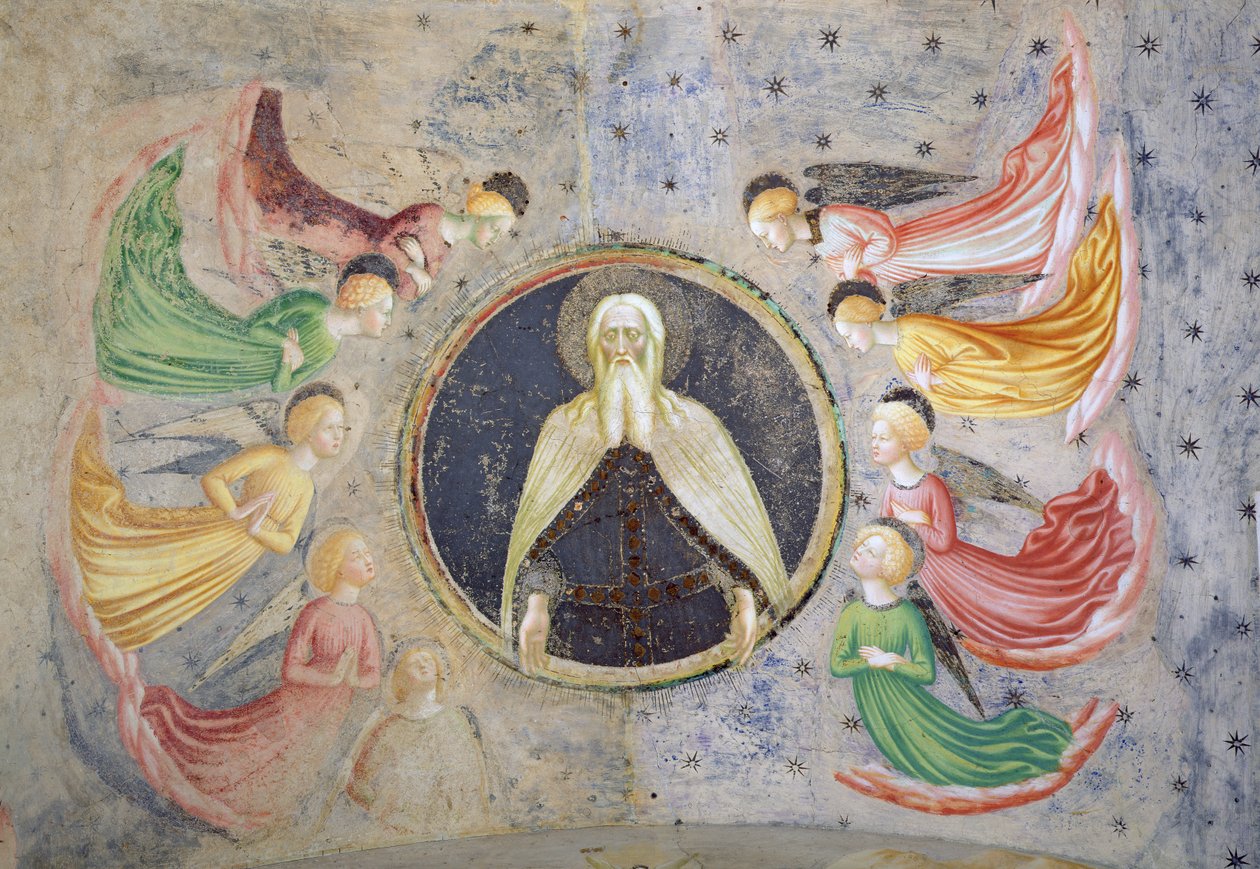 Den Evige Fader omgivet af engle af Tommaso Masolino da Panicale