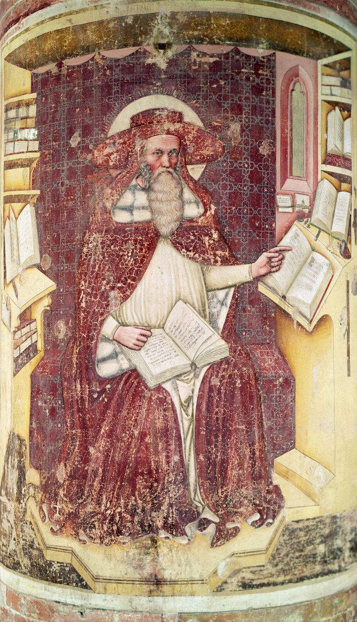 St. Hieronymus i sit studie af Tommaso da Modena Tommaso da Modena