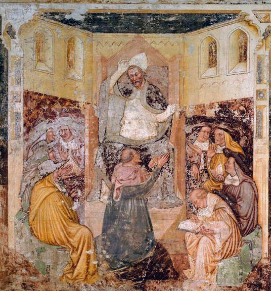 Pavens abdikation, fra Sankt Ursulas liv af Tommaso da Modena Tommaso da Modena