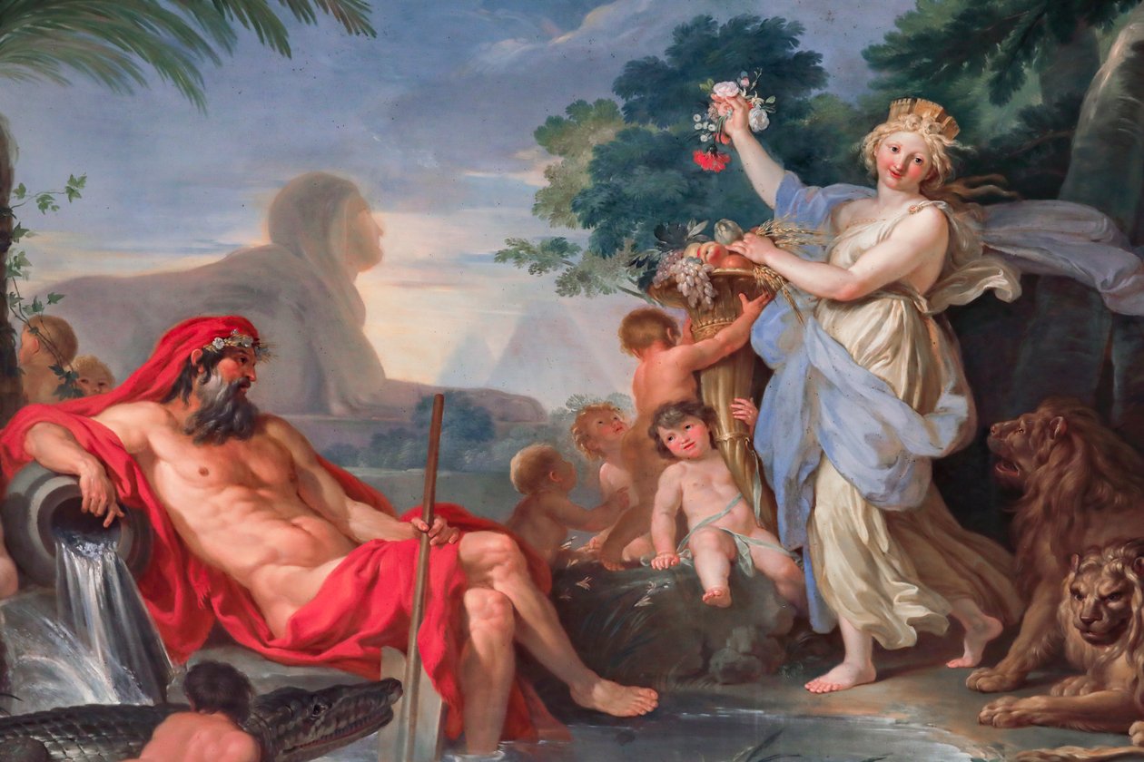 Nilen og gudinden Cybele 1779 - 1780, fresco af Tommaso Conca