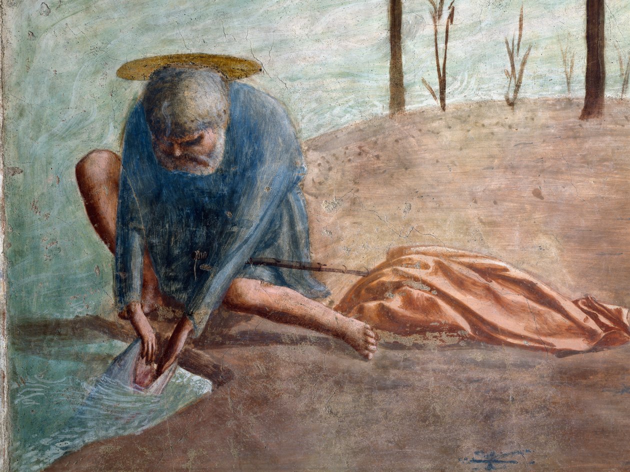 Peter trækker mønten ud af fisken, Santa Maria del Carmine af Tommaso Masaccio