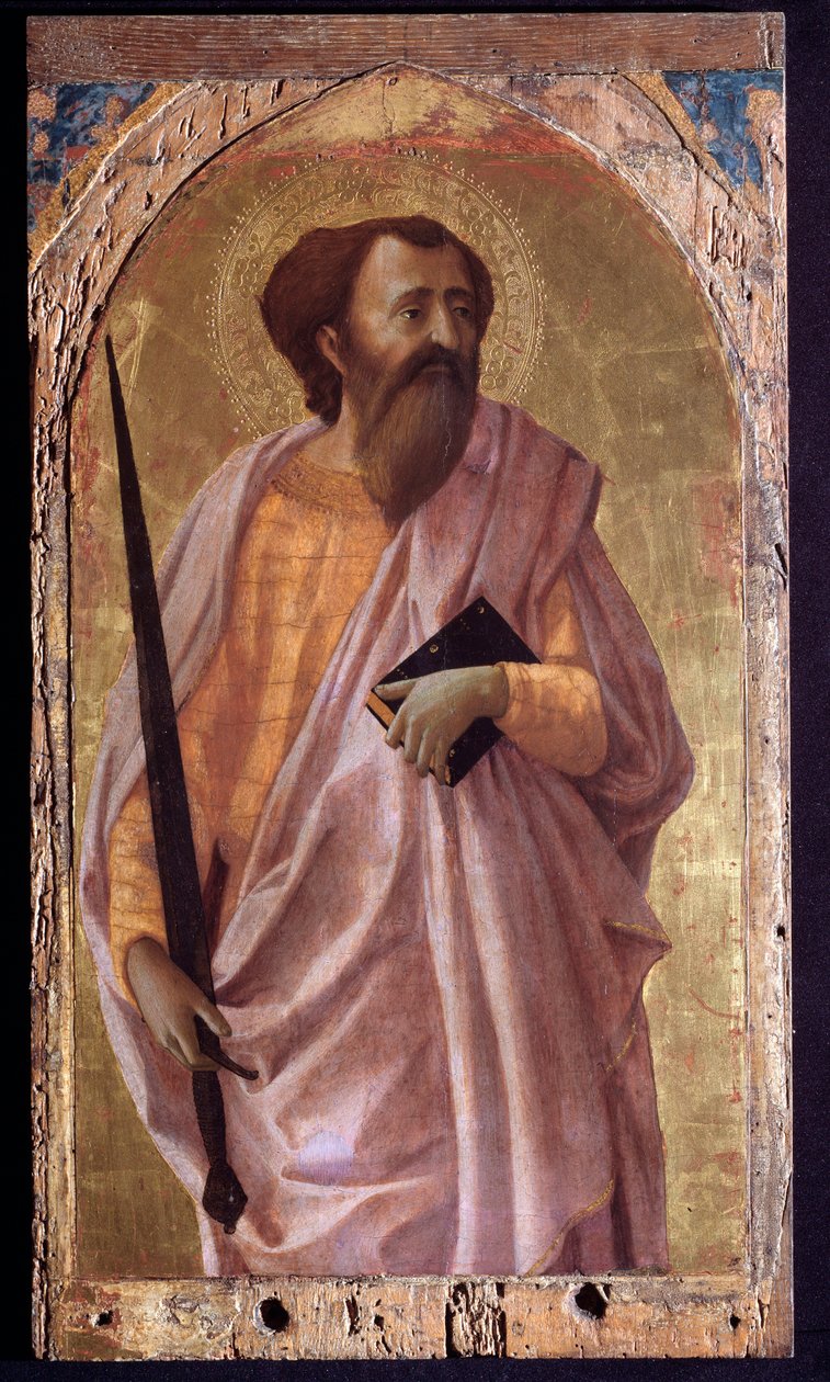 St Paul - tempera på panel af Tommaso Masaccio