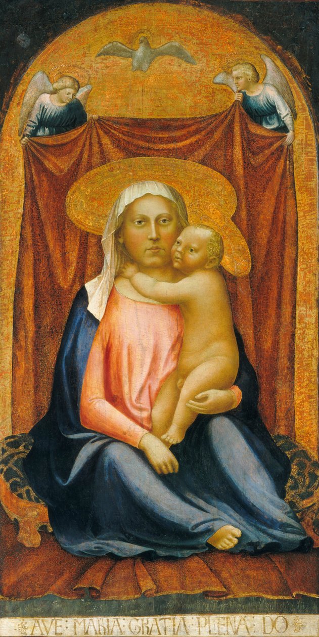 Ydmyghedens Madonna, ca. 1423-24 (tempera på panel) af Tommaso Masaccio