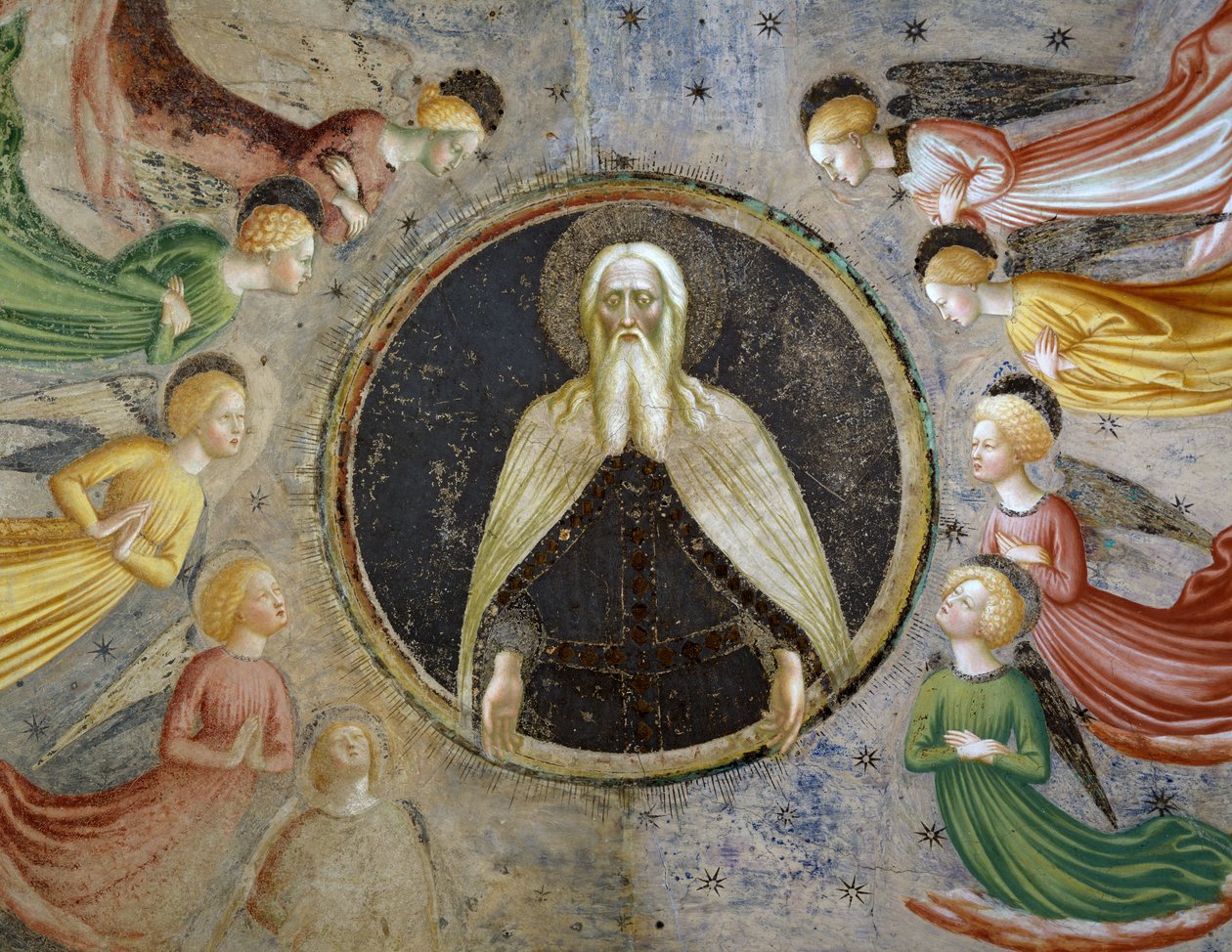 Evig far omgivet af engle af Tommaso Masolino da Panicale