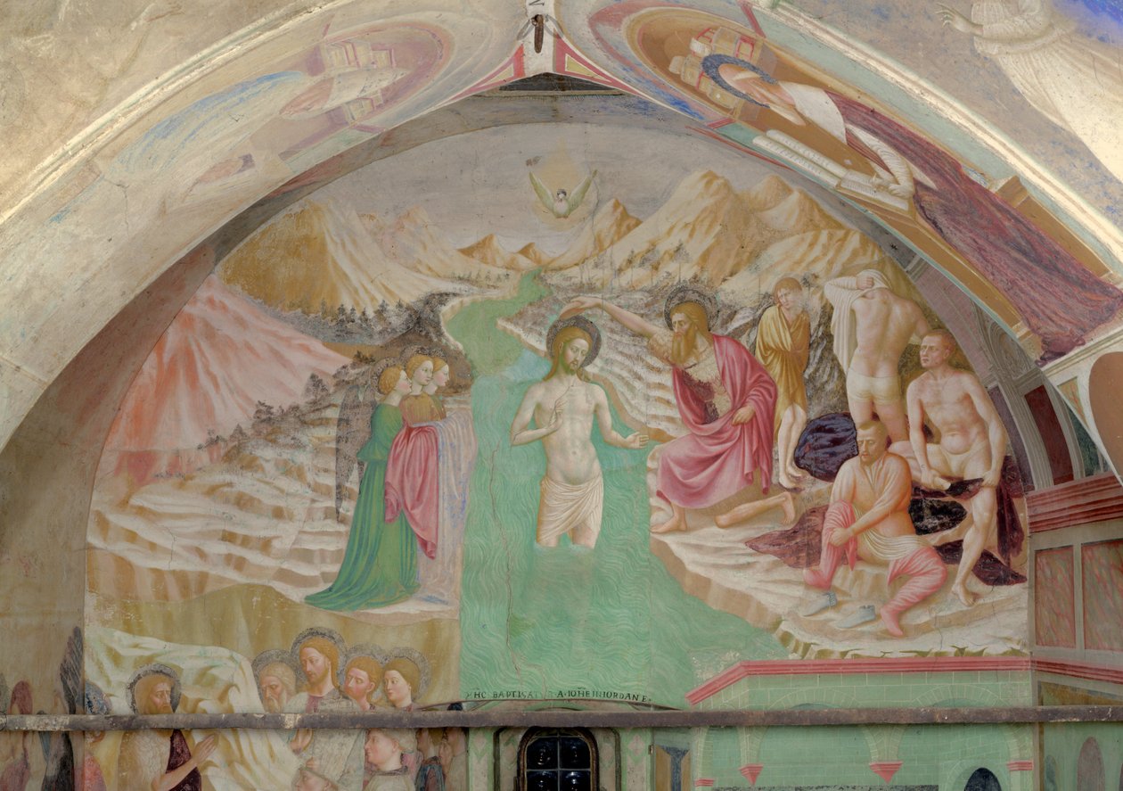Kristi dåb, fra Johannes Døberens livscyklus af Tommaso Masolino da Panicale