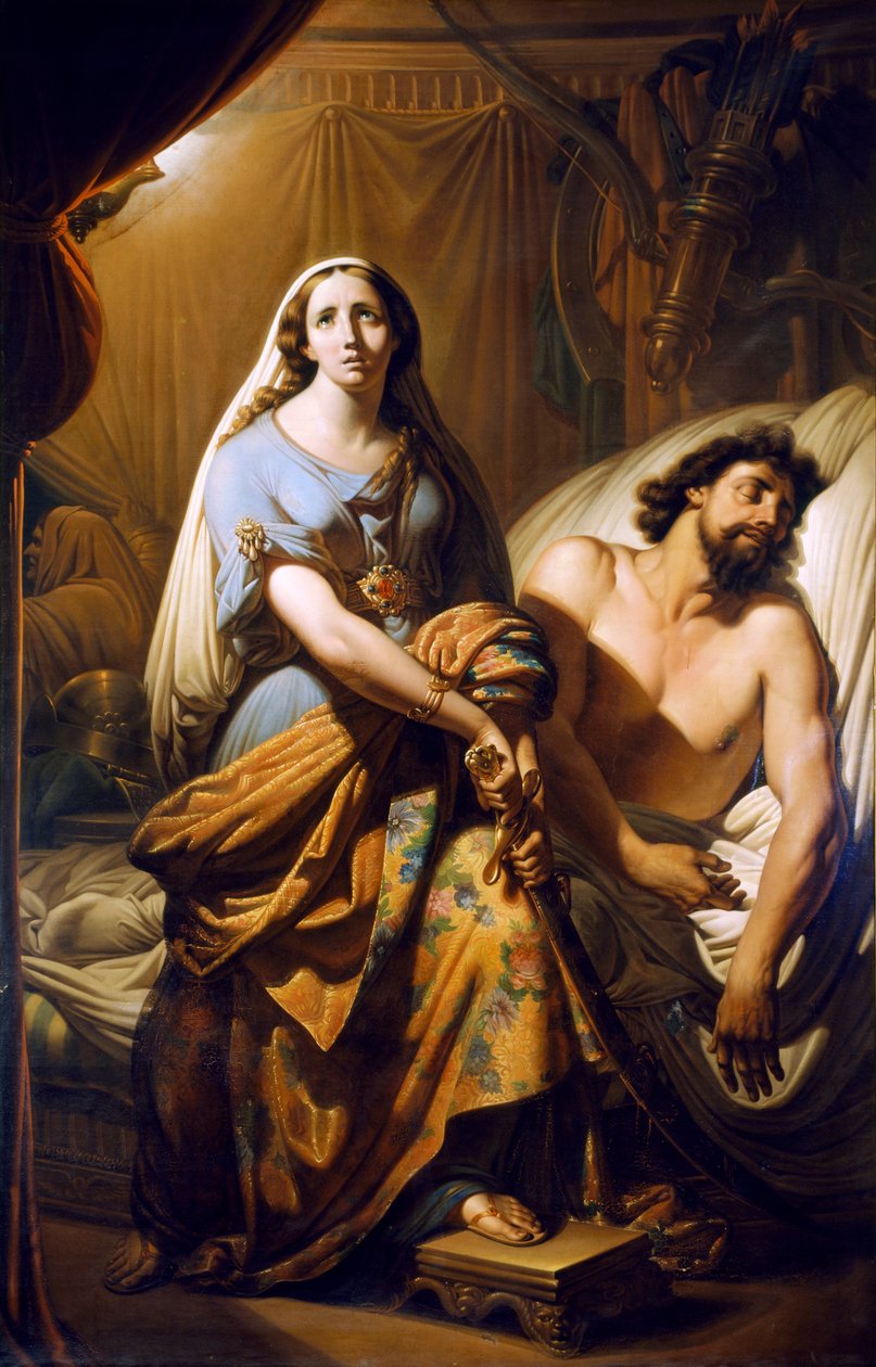 Judith skærer hovedet af Holofernes (olie på lærred) af Tommaso de Vivo