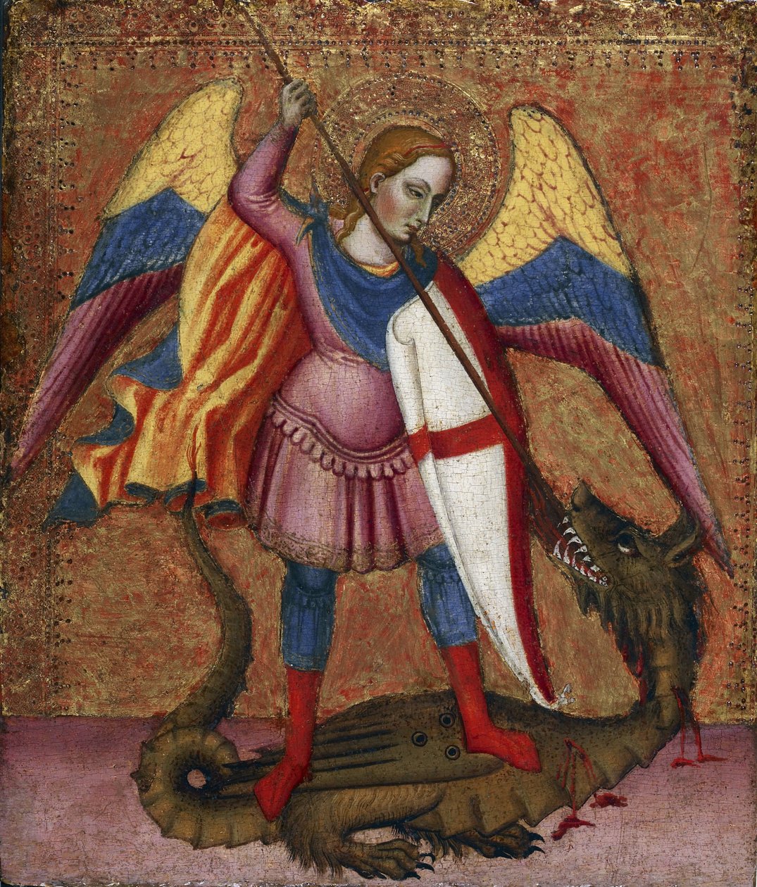 ""Ærkeenglen Saint Michael"" Maleri af mesteren af ​​Santa Verdiana (aktiv mellem 1380 og 1420) omkring 1390 Walters kunstmuseum, Baltimore USA af Tommaso del (fl.1377–1392) Mazza