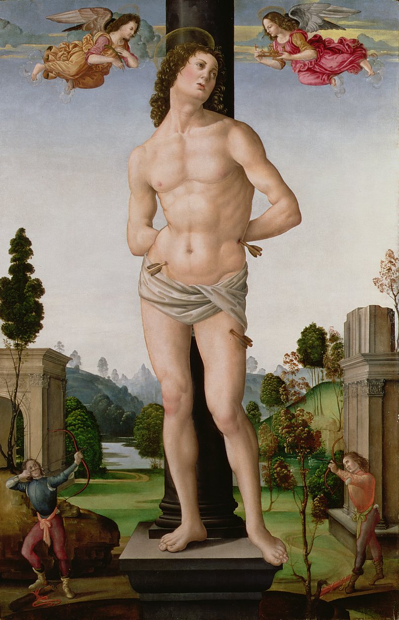 Sankt Sebastians martyrium, ca. 1490-95 af Tommaso di Piero
