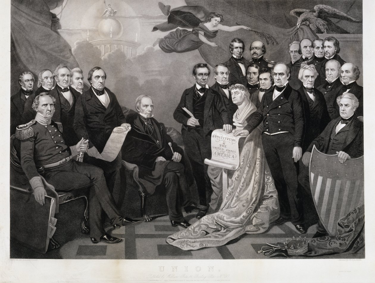 Union, c. 1861 (gravering på vævet papir) af Tompkins Harrison (after) Matteson