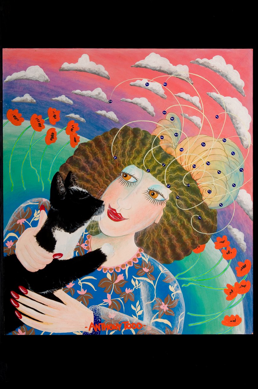 Binkies and Poppies, 2010 (akryl om bord) af Tony Todd