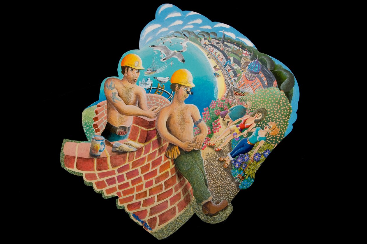 The Young Builder, 2010 (akryl om bord) af Tony Todd