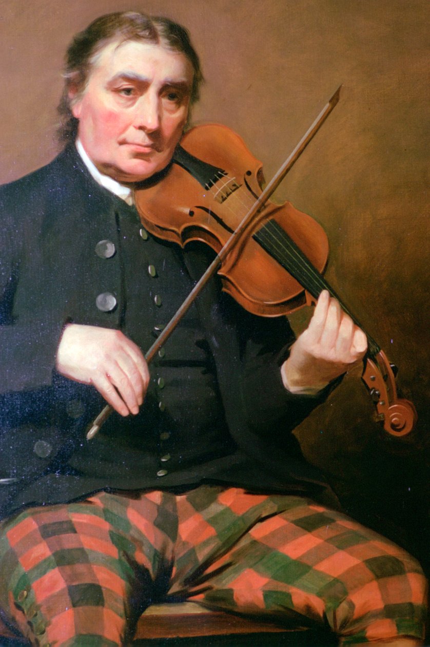 Portræt af Niel Gow, Blair Castle, Blair Atholl, Perthshire, Skotland. af Tony Evans