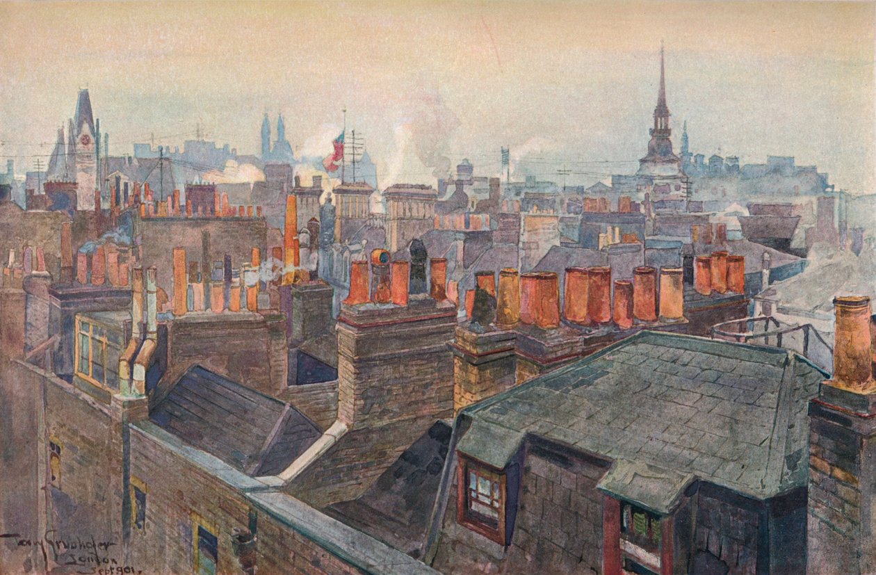 London Roofs, 1901 af Tony Grubhofer