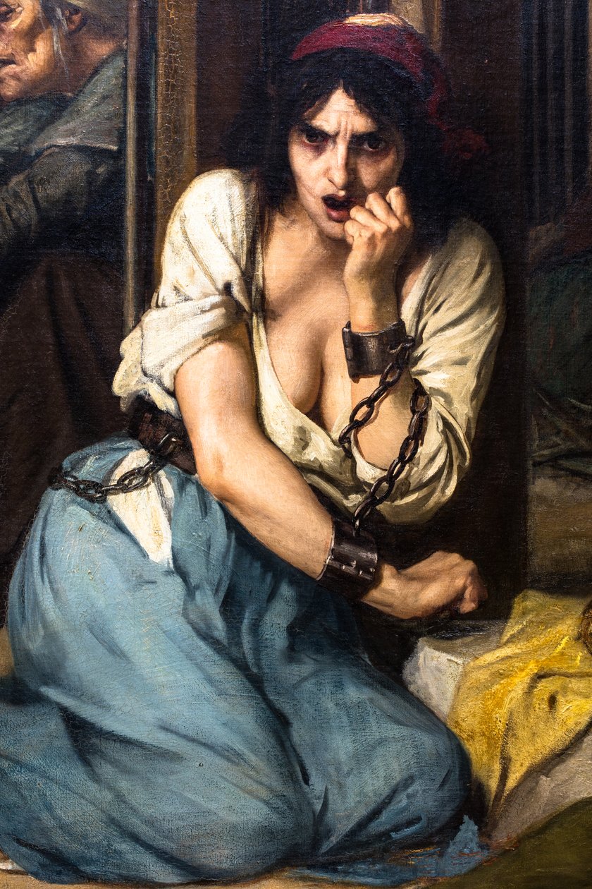 Doktor Pinel befriede de sindssyge på Salpêtrière i 1795 af Tony Robert-Fleury