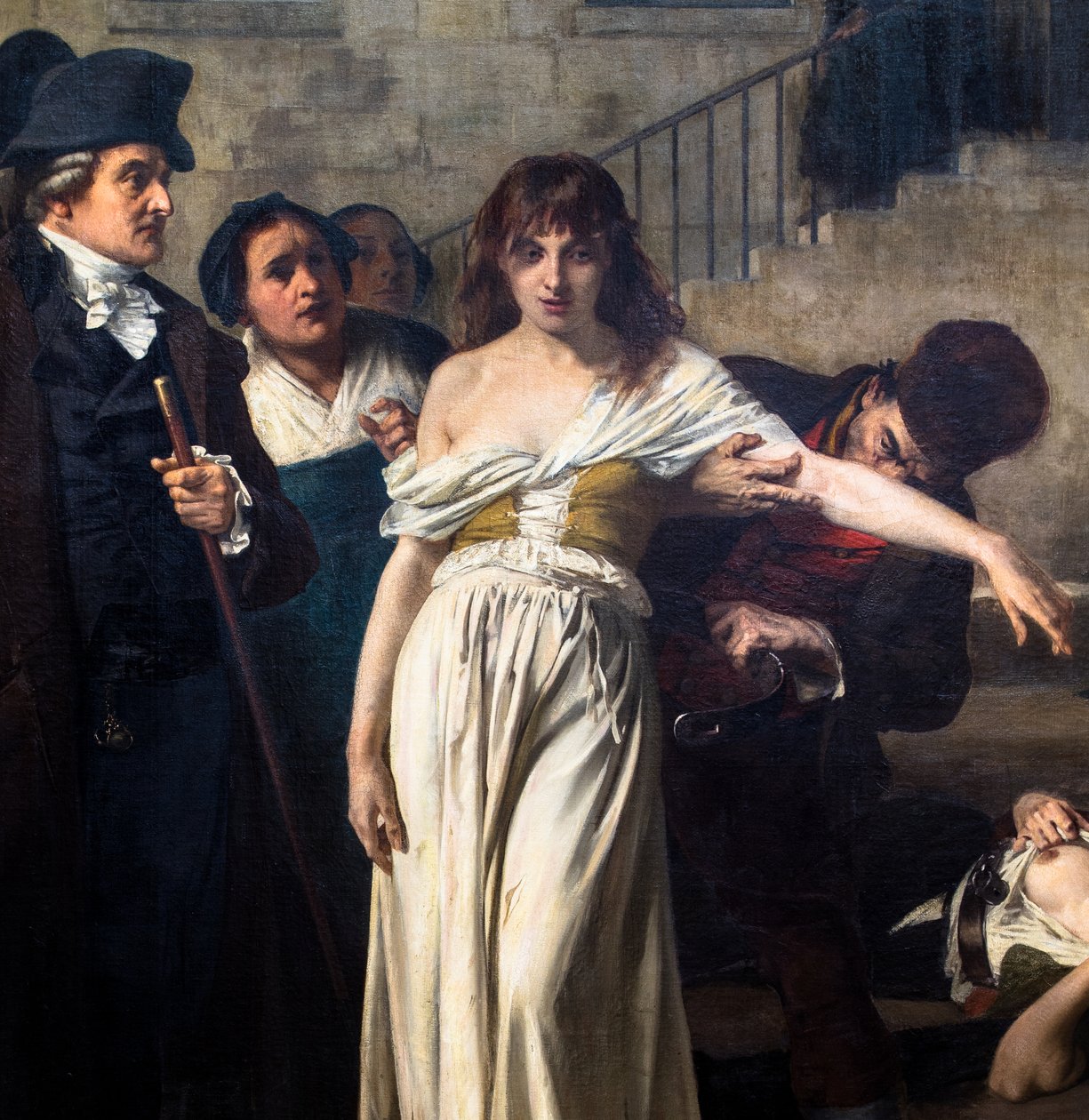 Doktor Pinel befriede de sindssyge på Salpêtrière i 1795 af Tony Robert Fleury