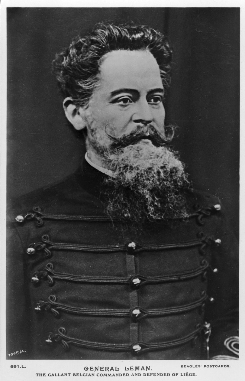 General Leman, den galante belgiske kommandør og forsvarer af Liège, c1914-c1918 af Topical Press Agency