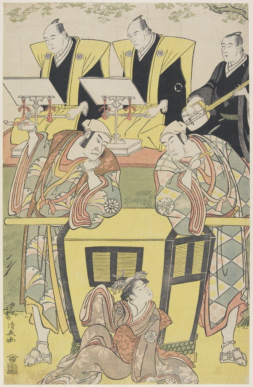(Sen fra arbejdets returkurv farve ledsager), 1788 af Torii Kiyonaga