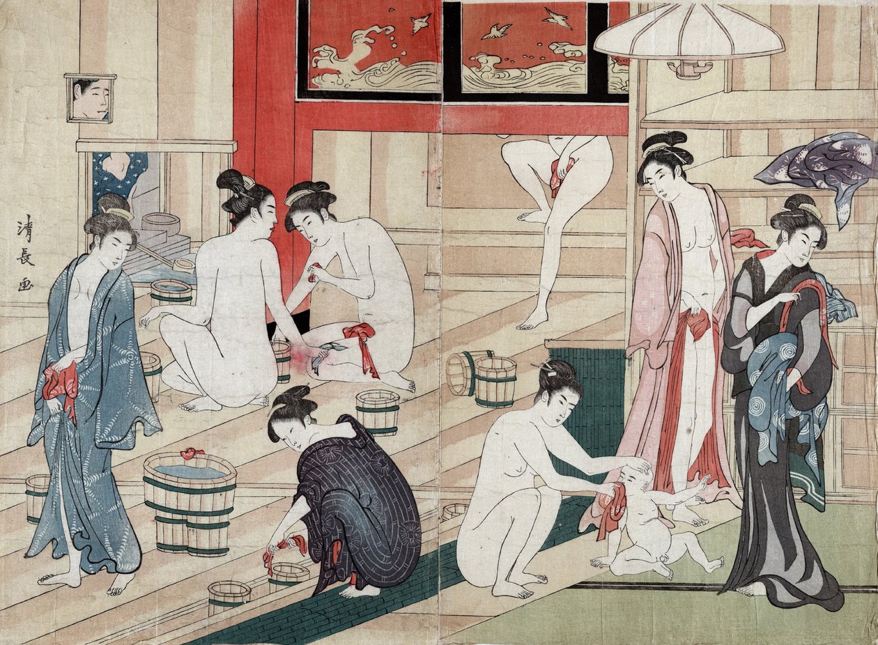 Offentligt badehus, 1780 af Torii Kiyonaga
